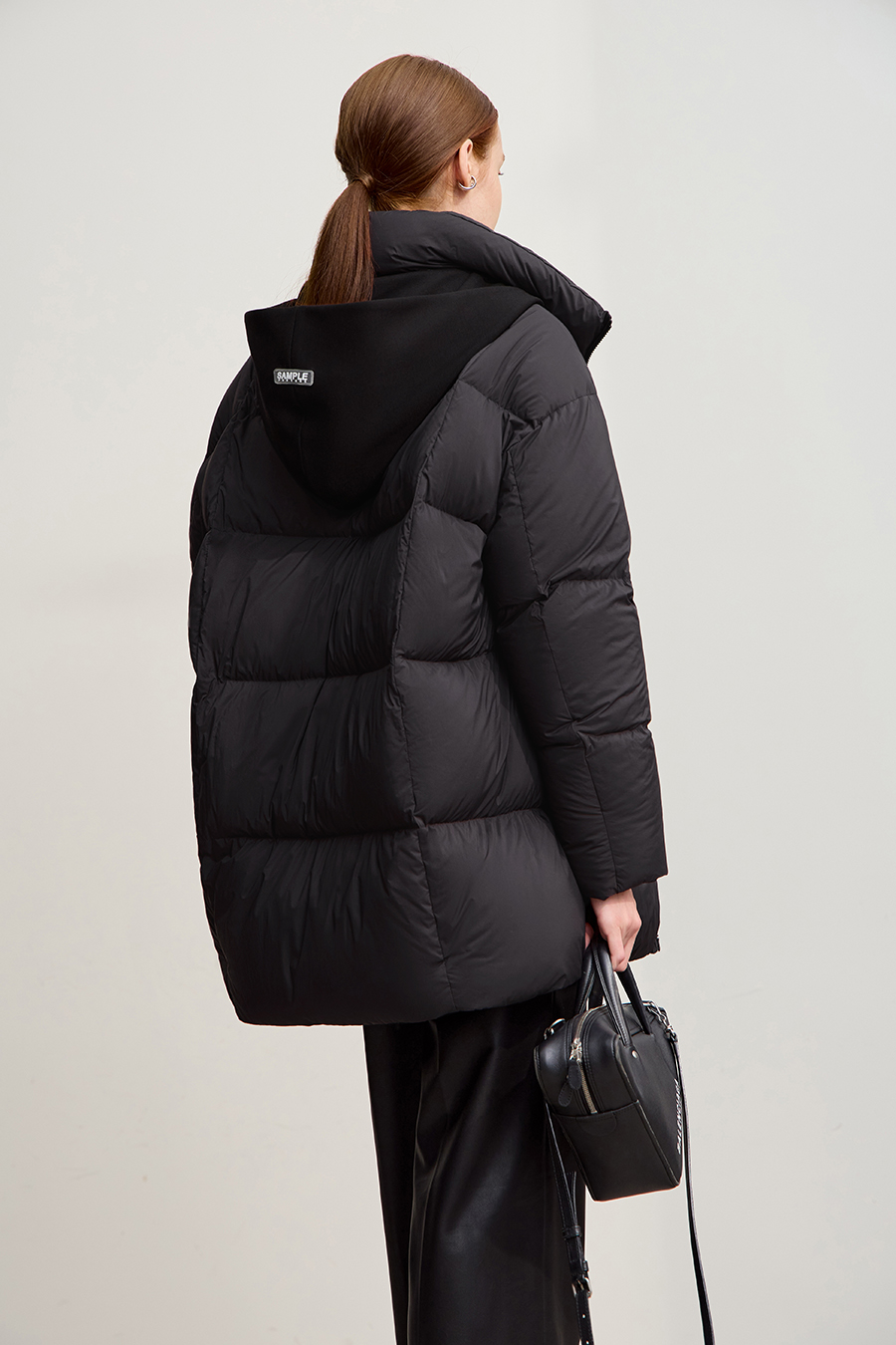 Hooded Loose Mid-Length Down Jacket|AMII-AMII.com