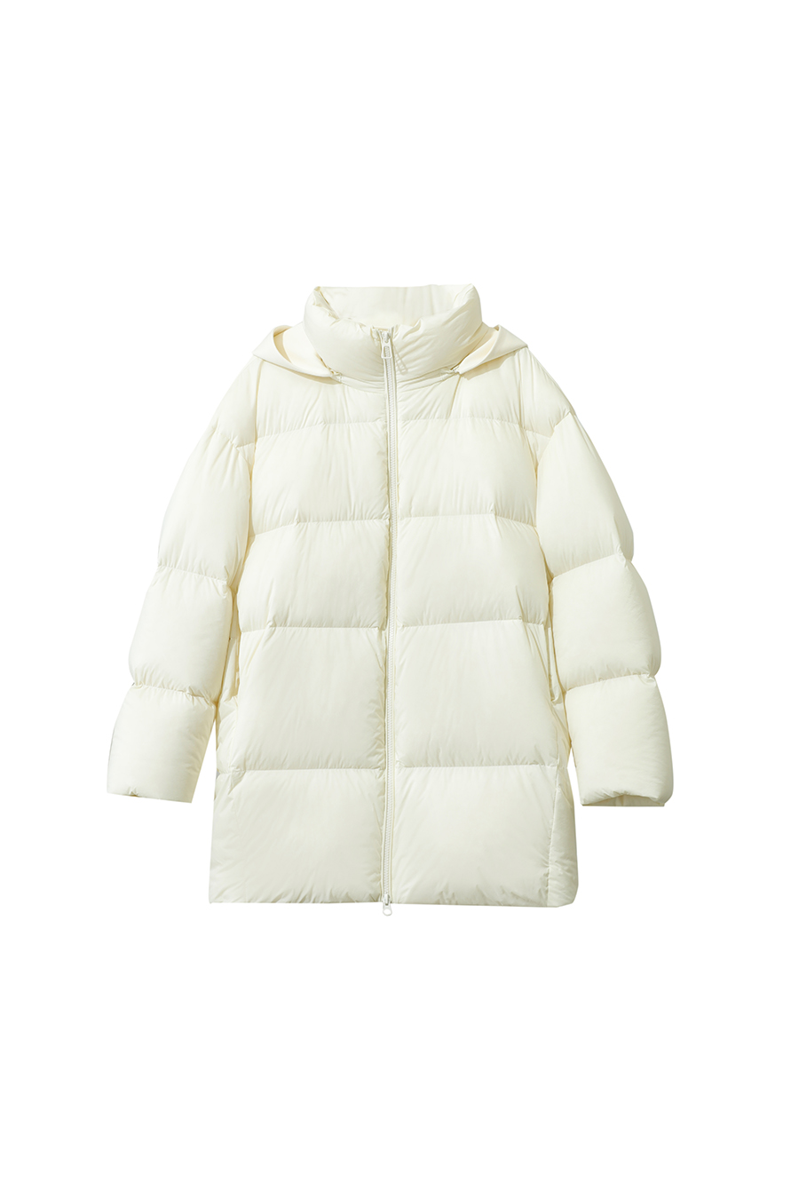 Hooded Loose Mid-Length Down Jacket|AMII-AMII.com