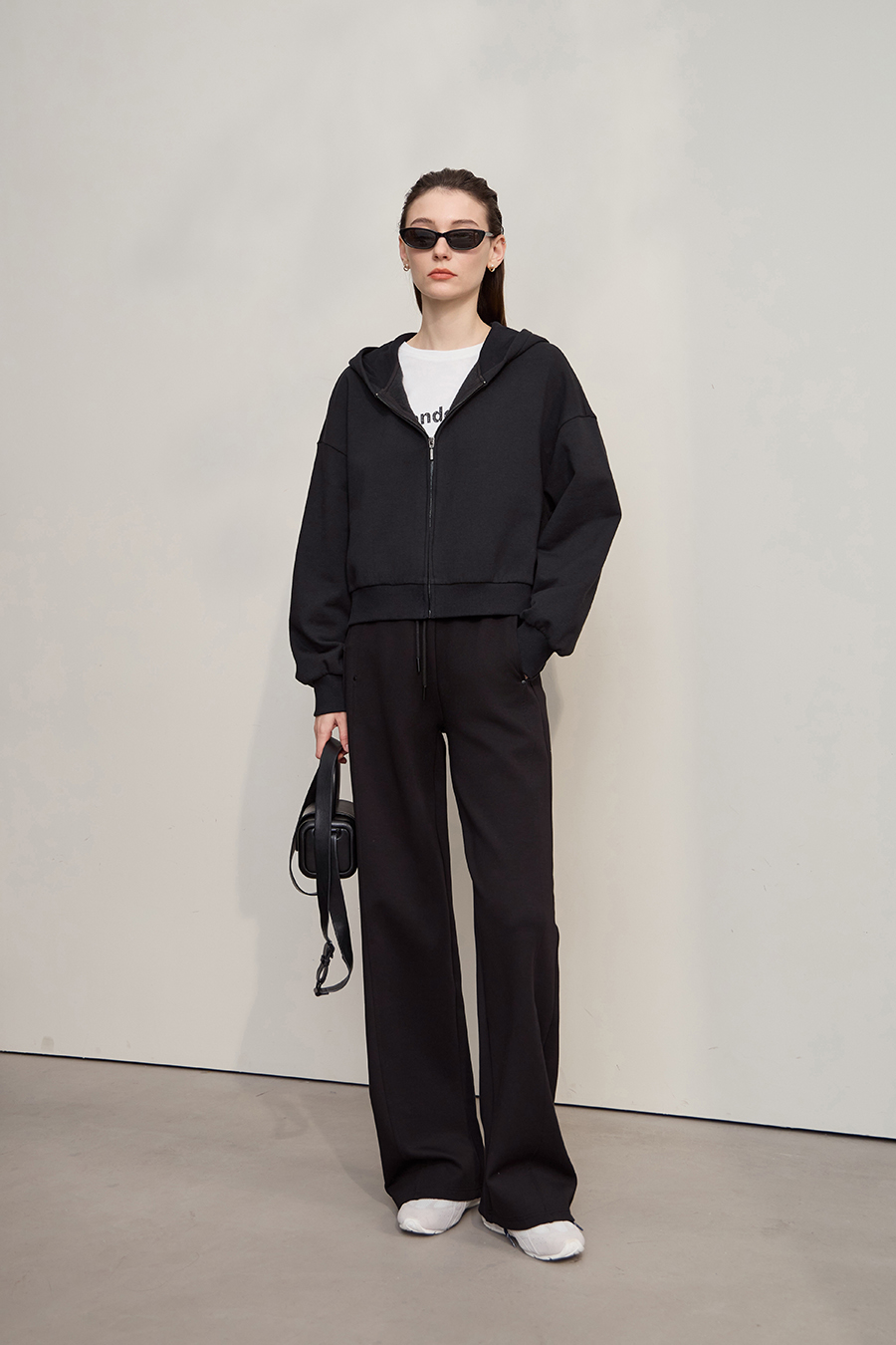 Light Fleece Hooded Drop Shoulder Jacket|AMII-AMII.com