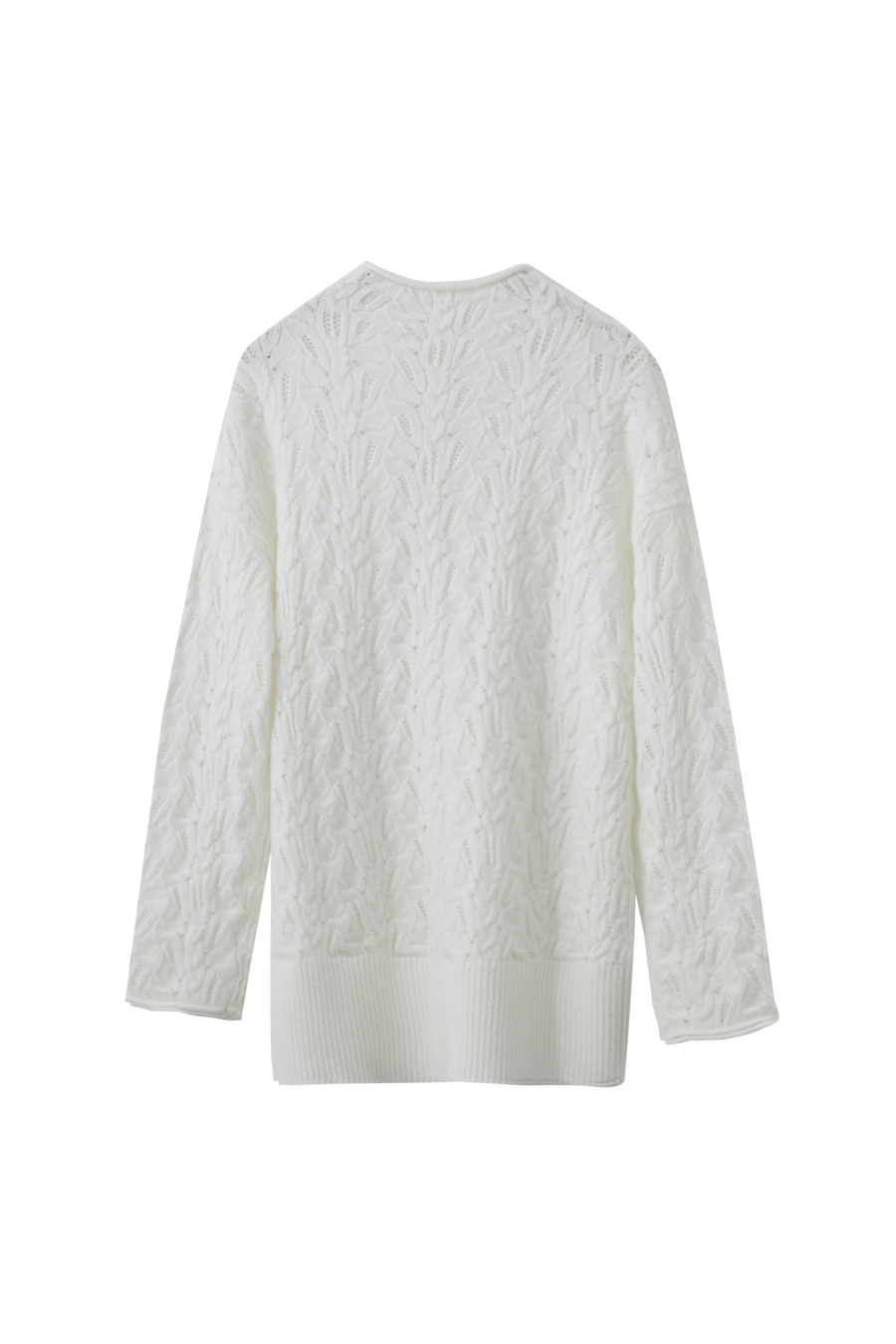 Mid-Length Turtleneck Cable Knit Sweater|AMII-AMII.com