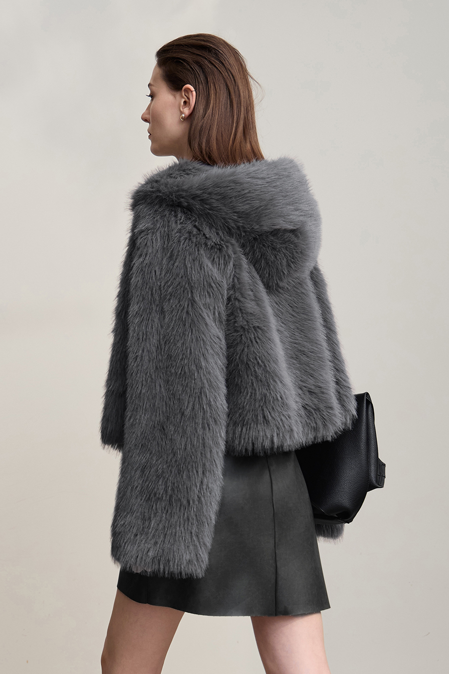Luxury Warm Hooded Short Fur Coat|AMII-AMII.com
