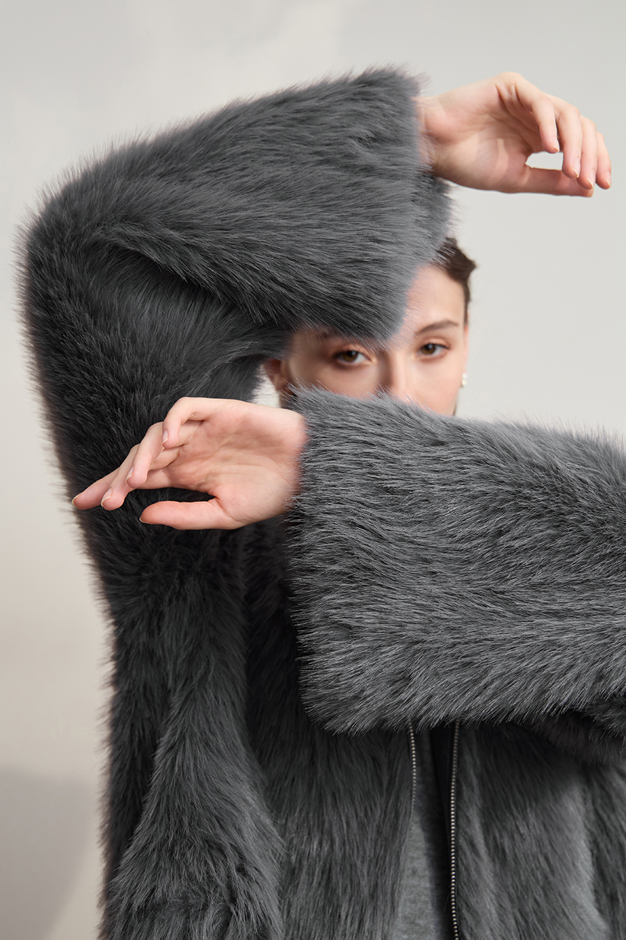 Luxury Warm Hooded Short Fur Coat|AMII-AMII.com