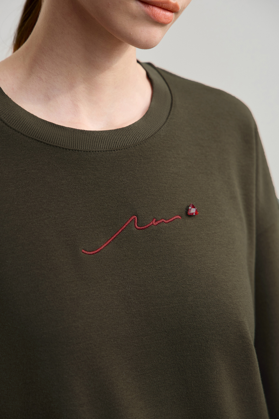 Loose Mid-Length Fleece Hoodie|AMII-AMII.com