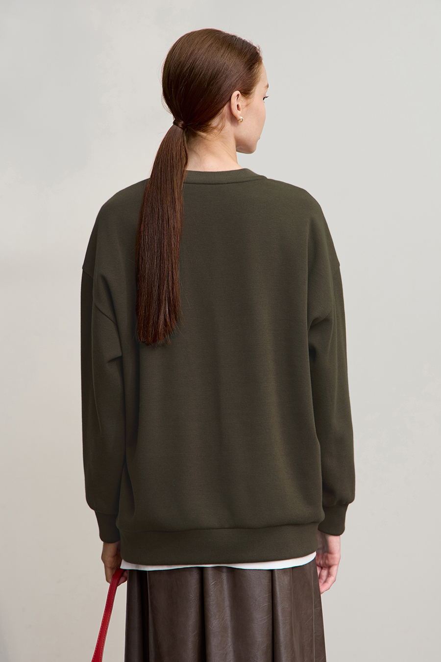 Loose Mid-Length Fleece Hoodie|AMII-AMII.com