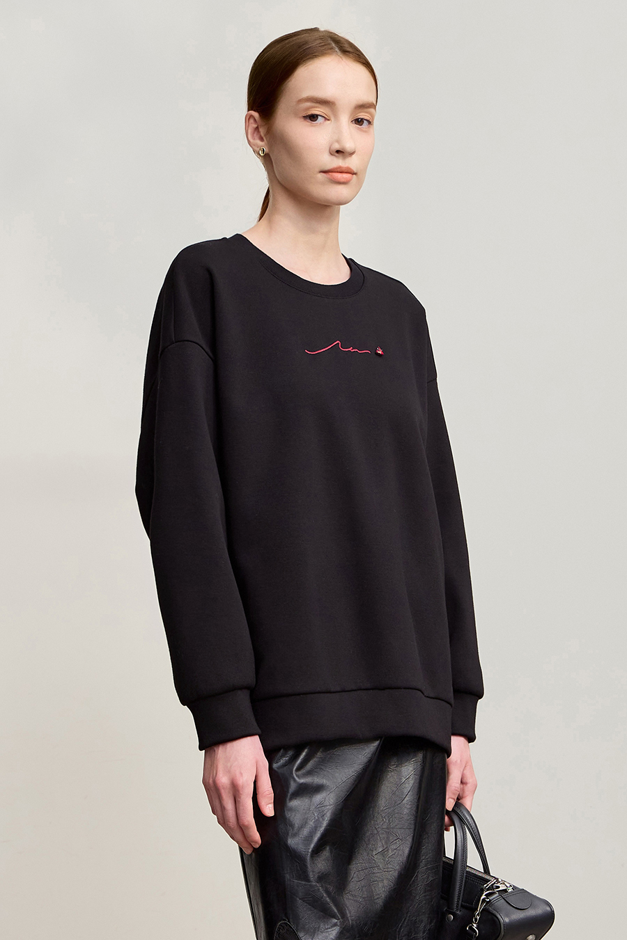 Loose Mid-Length Fleece Hoodie|AMII-AMII.com