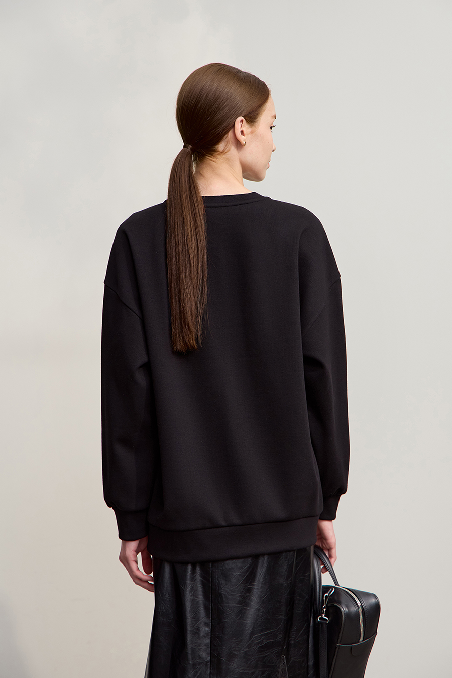 Loose Mid-Length Fleece Hoodie|AMII-AMII.com