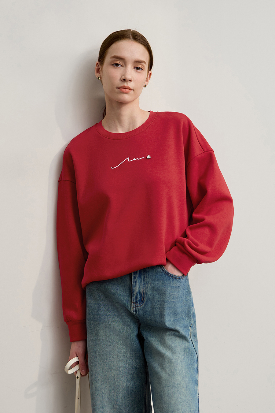 Loose Mid-Length Fleece Hoodie|AMII-AMII.com