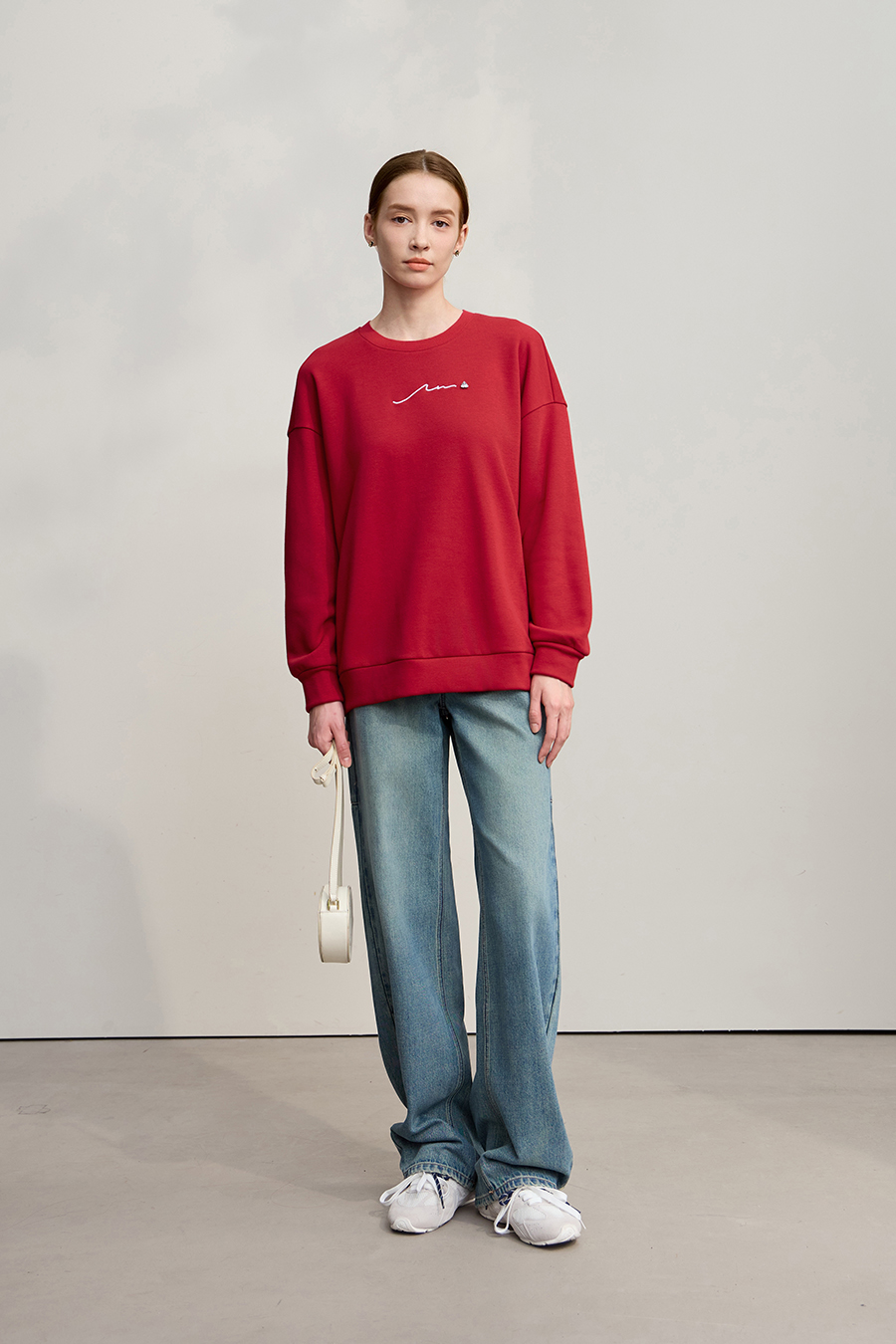 Loose Mid-Length Fleece Hoodie|AMII-AMII.com