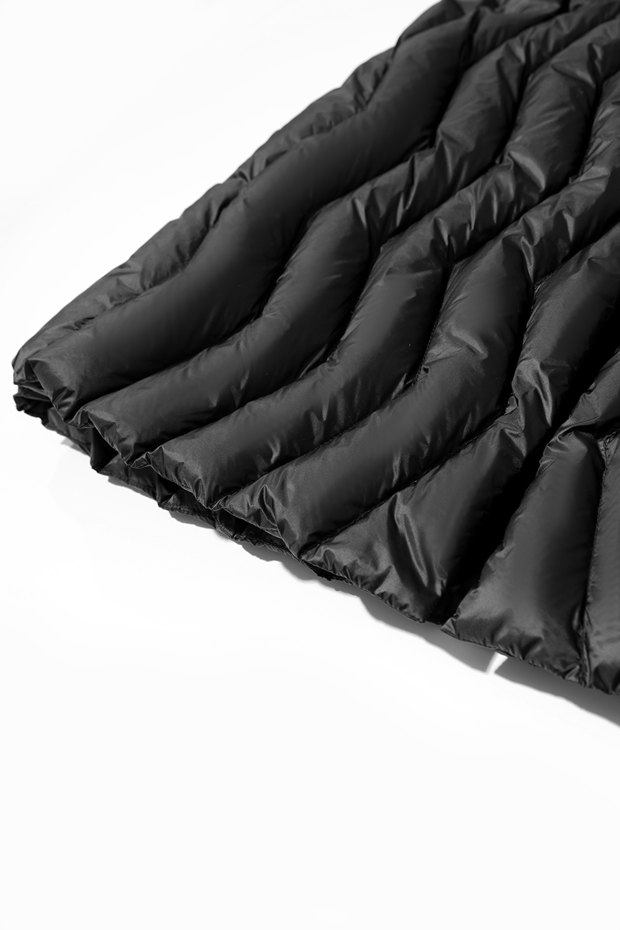 Double-faced Wool Patchwork Down Coat