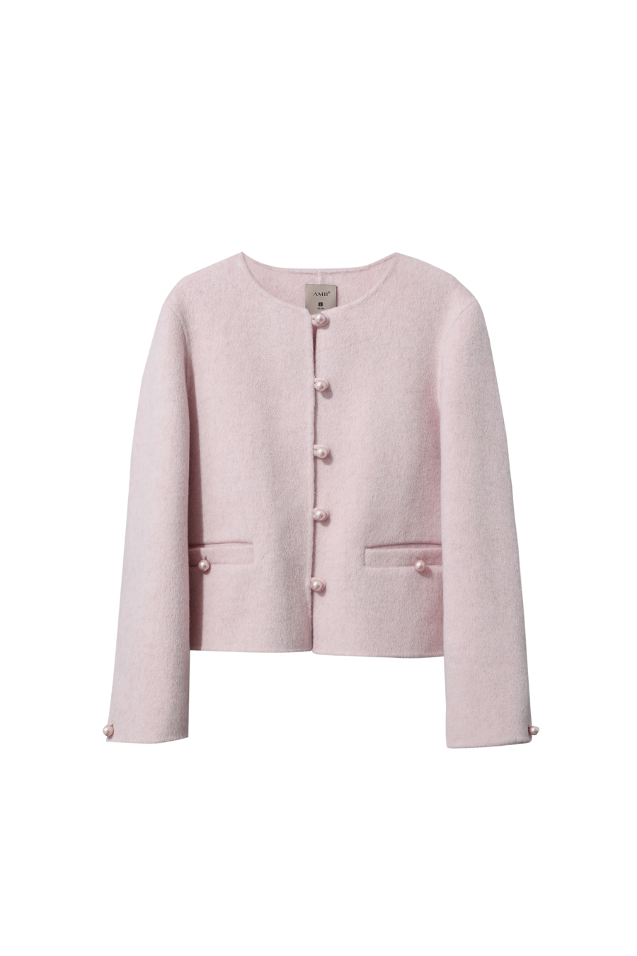 Short Loose Wool Double-Faced Tweed Coat|AMII-AMII.com