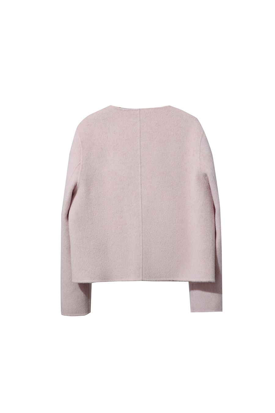 Short Loose Wool Double-Faced Tweed Coat|AMII-AMII.com