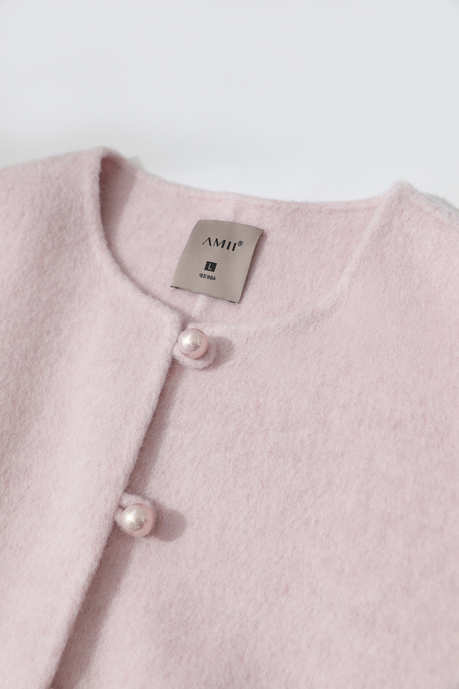 Short Loose Wool Double-Faced Tweed Coat|AMII-AMII.com