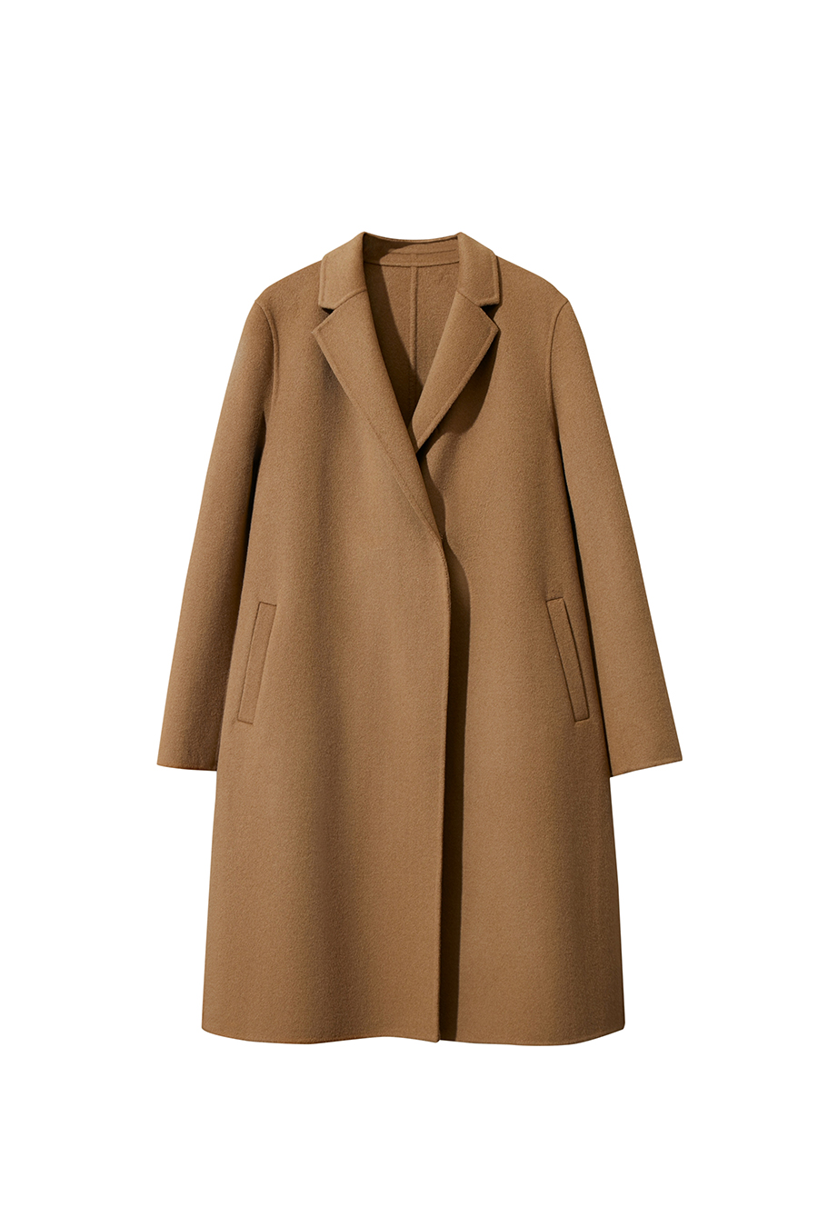 Side Slit Mid-Length Double-Faced Tweed Coat|AMII-AMII.com