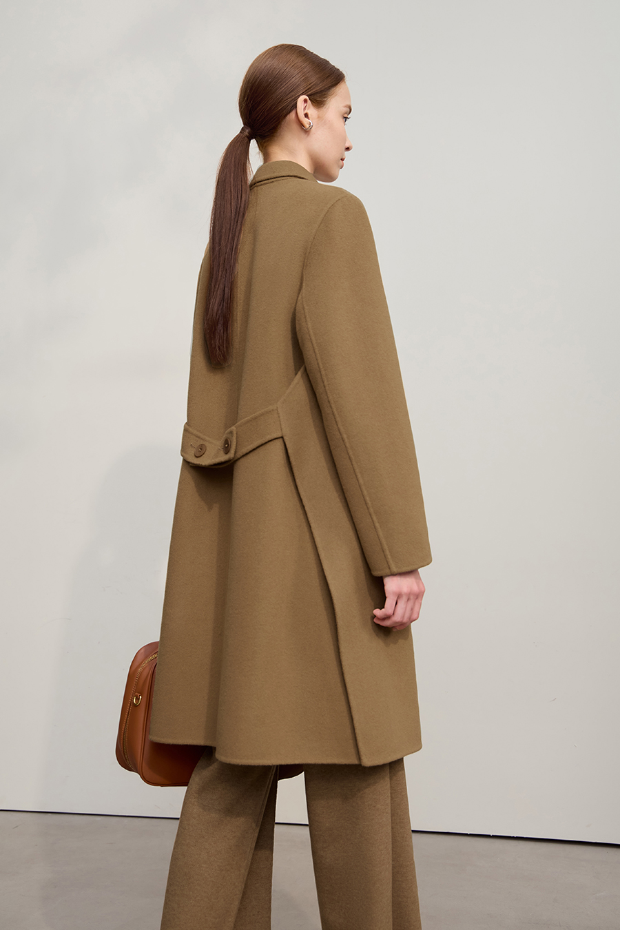 Side Slit Mid-Length Double-Faced Tweed Coat|AMII-AMII.com