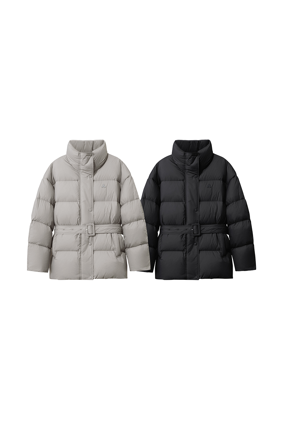 Belted Mid - Length Down Jacket|AMII-AMII.com