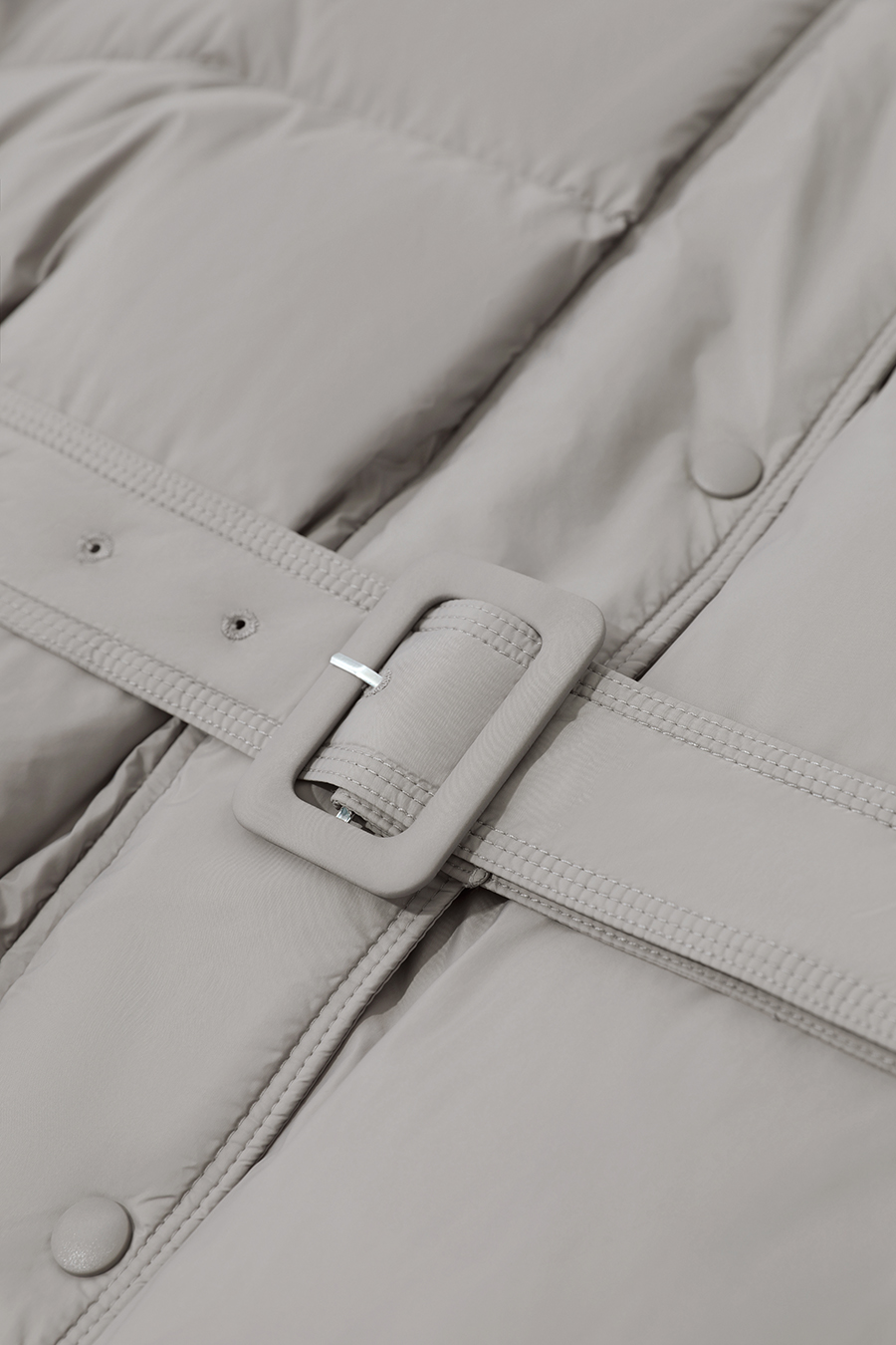 Belted Mid - Length Down Jacket|AMII-AMII.com