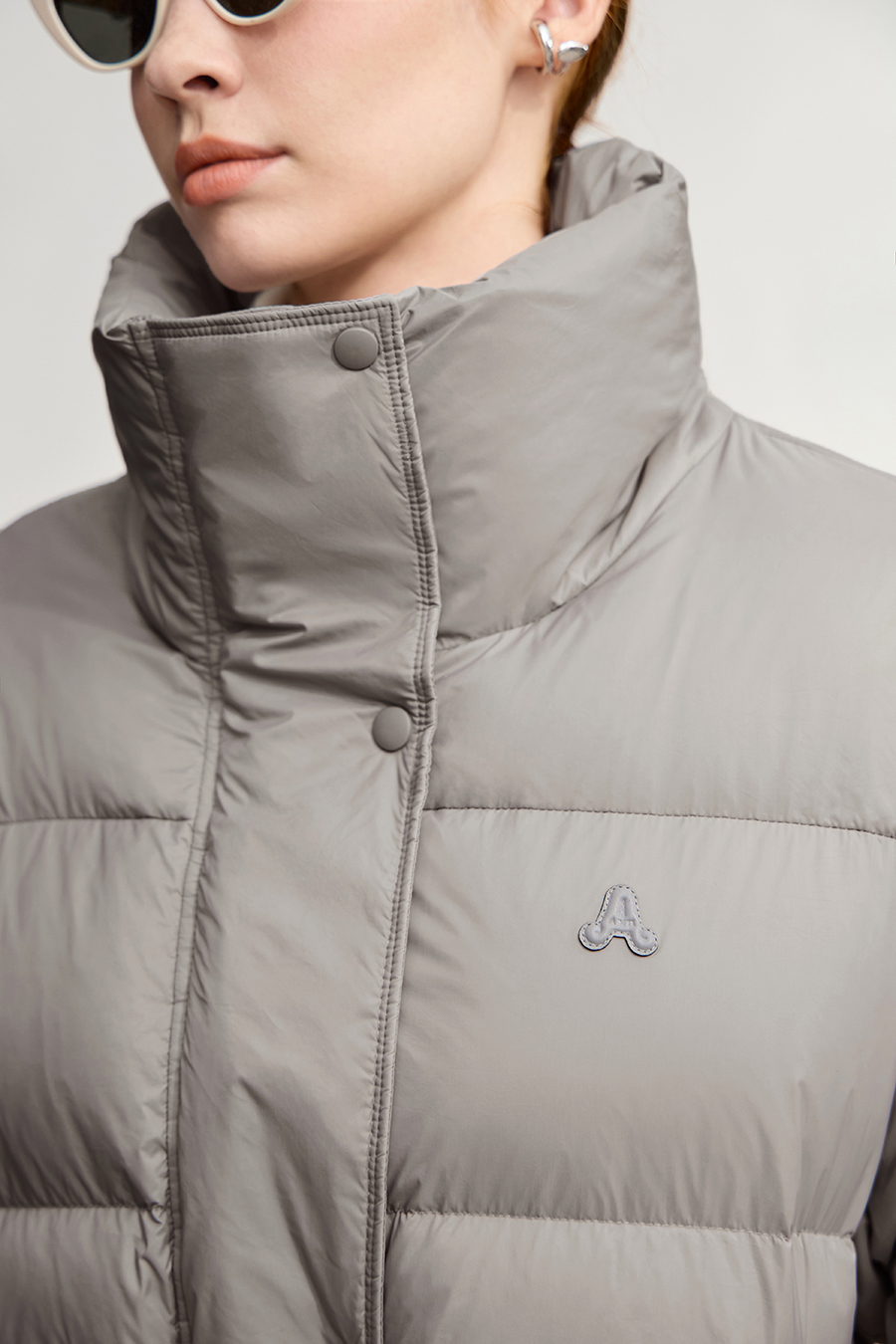 Belted Mid - Length Down Jacket|AMII-AMII.com