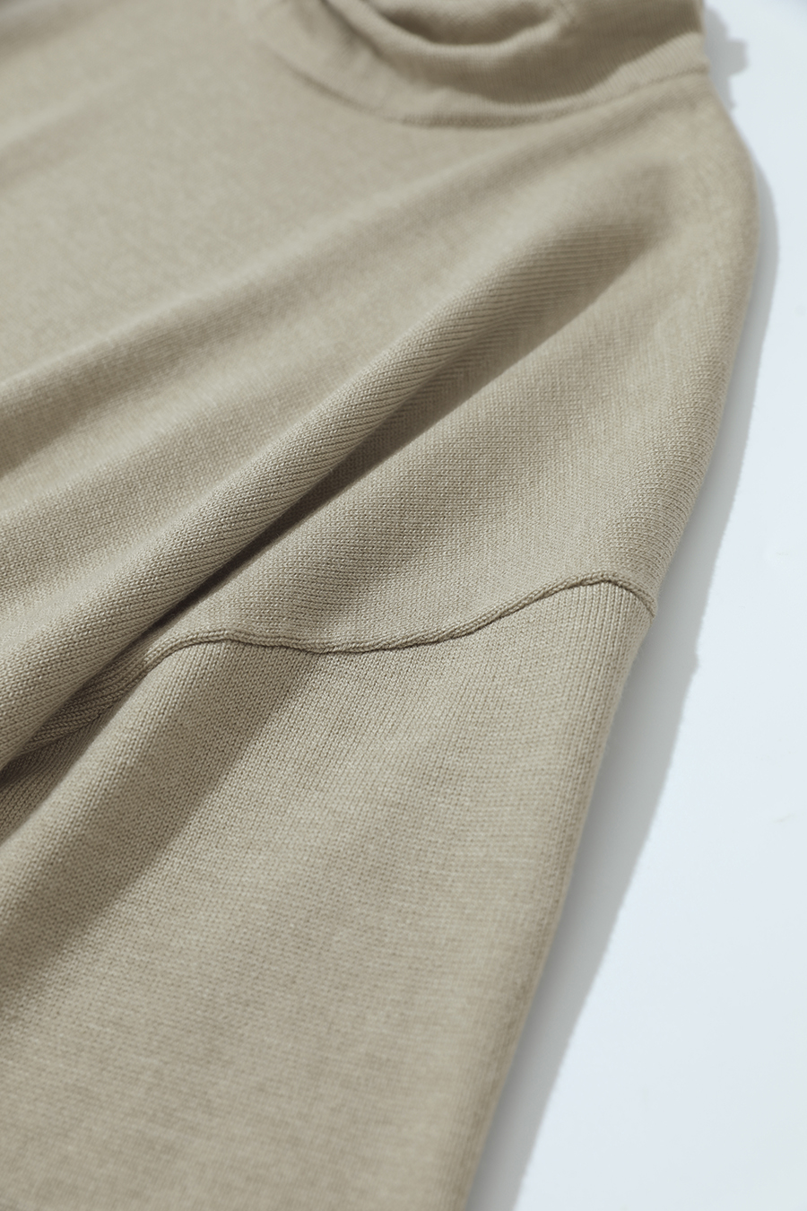High Neck Drop Shoulder Loose Sweater|AMII-AMII.com