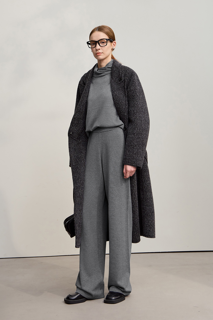 Elastic Waist Knitted Wide - leg Long Pants|AMII-AMII.com