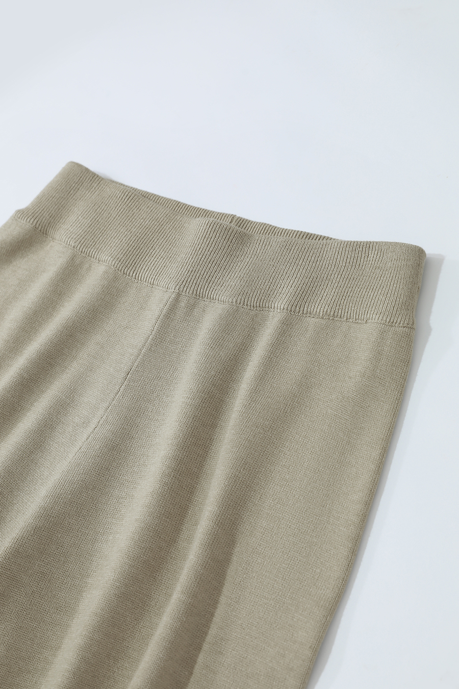 Elastic Waist Knitted Wide - leg Long Pants|AMII-AMII.com