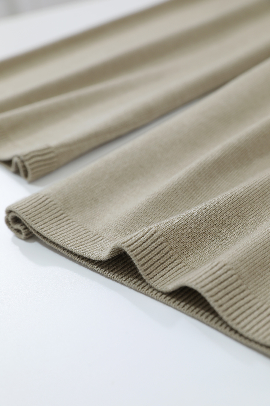 Elastic Waist Knitted Wide - leg Long Pants|AMII-AMII.com