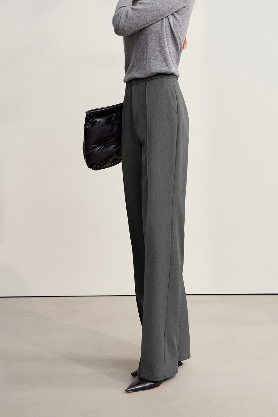 Thin Fleece Lined Micro - Flare Pants|AMII-AMII.com