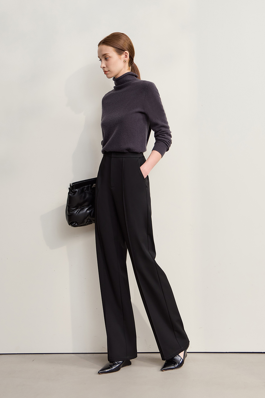 Thin Fleece Lined Micro - Flare Pants|AMII-AMII.com