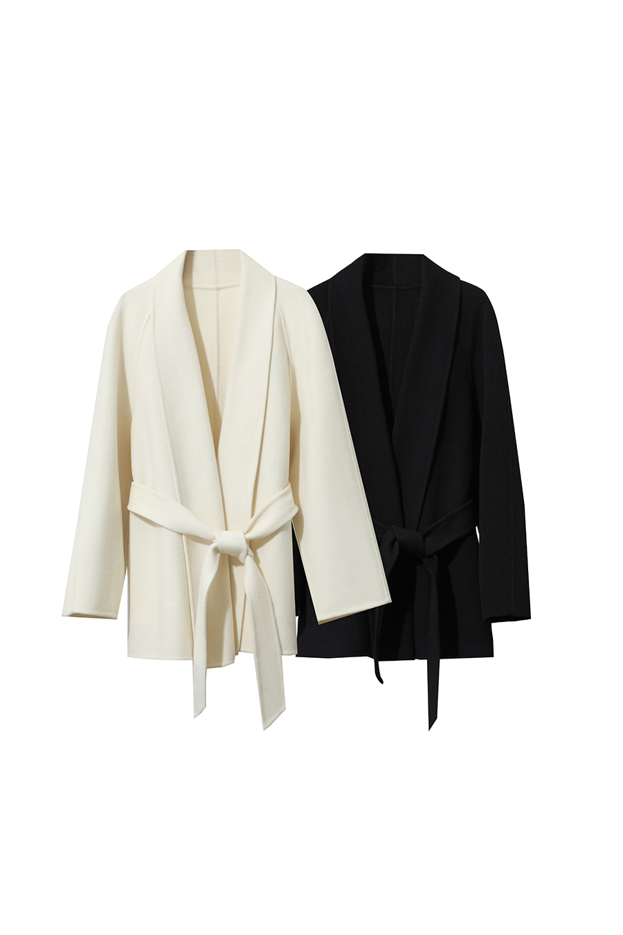 Belted Mid-length Wool Coat