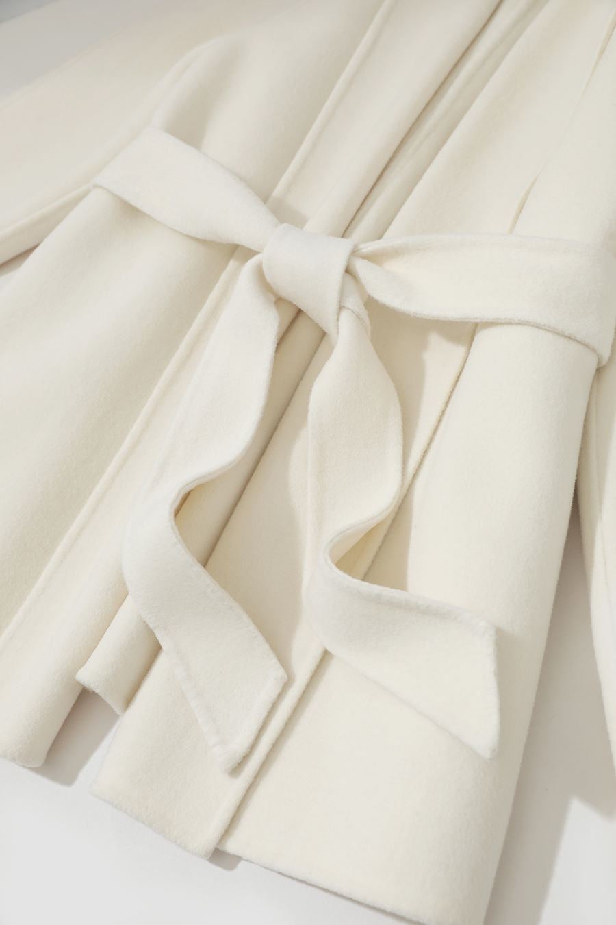 Belted Mid-length Wool Coat