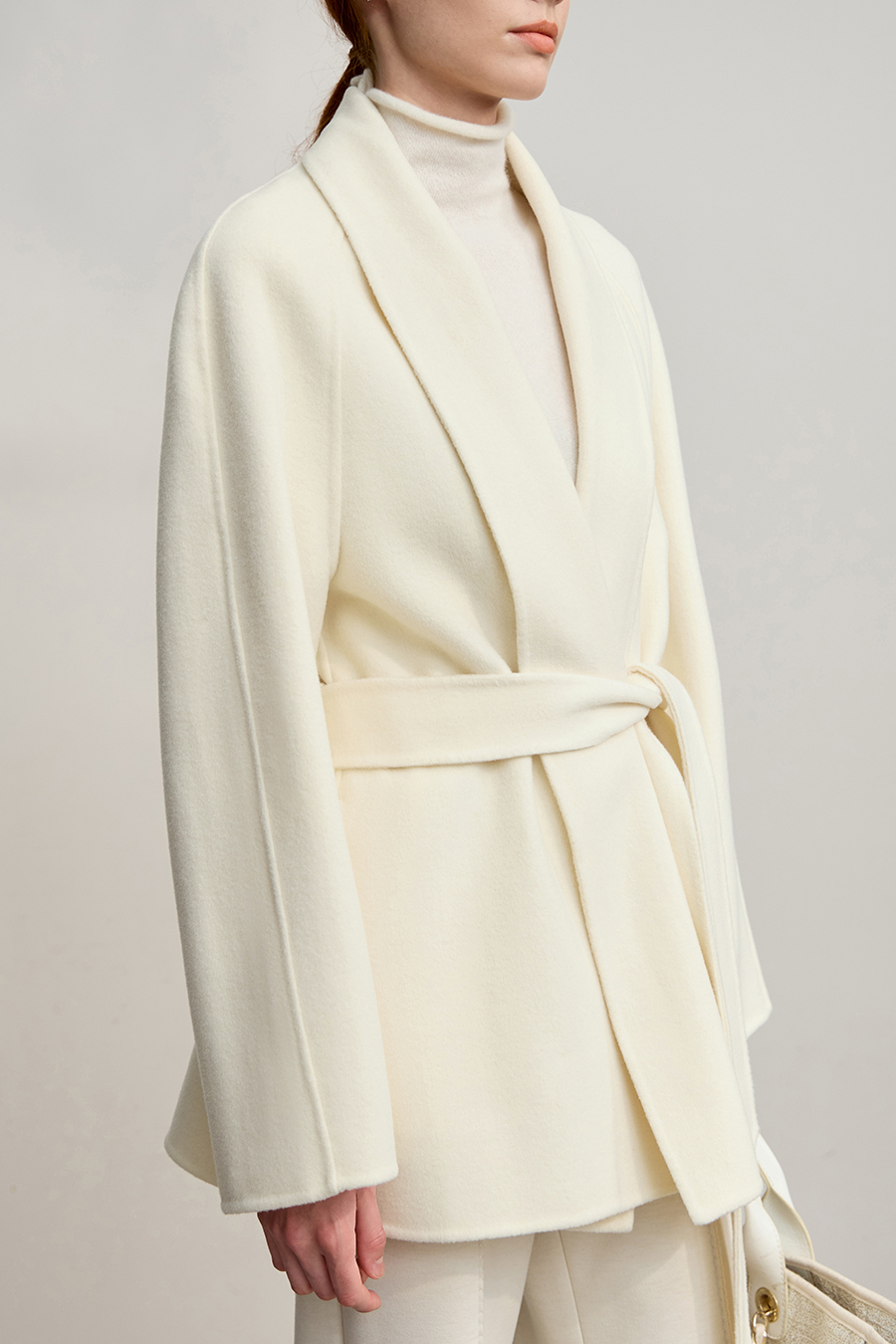 Belted Mid-length Wool Coat