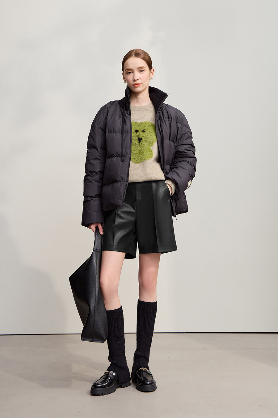 Casual Versatile Leather Shorts|AMII-AMII.com