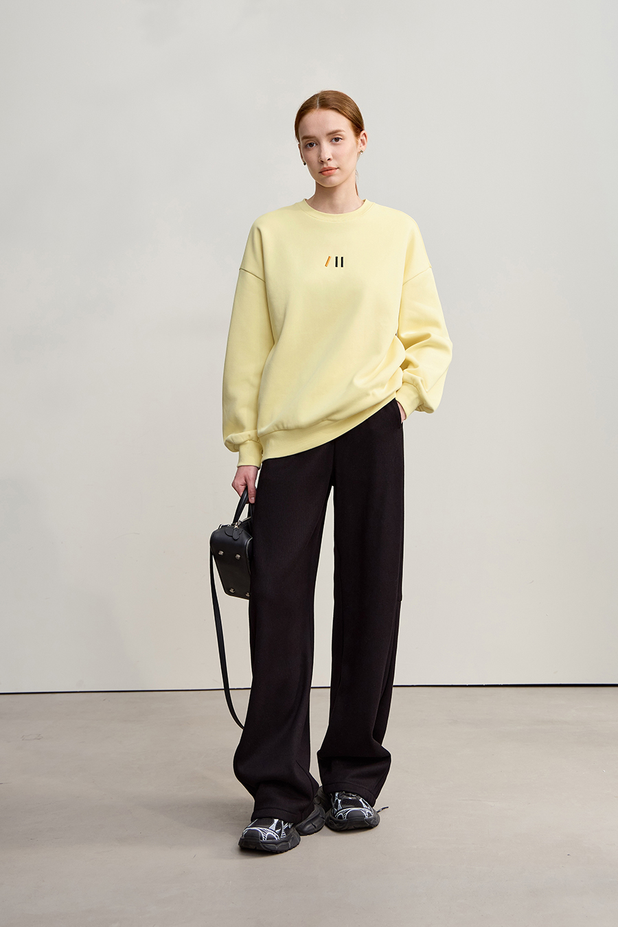 Color Block Embroidered Fleece Hoodie|AMII-AMII.com