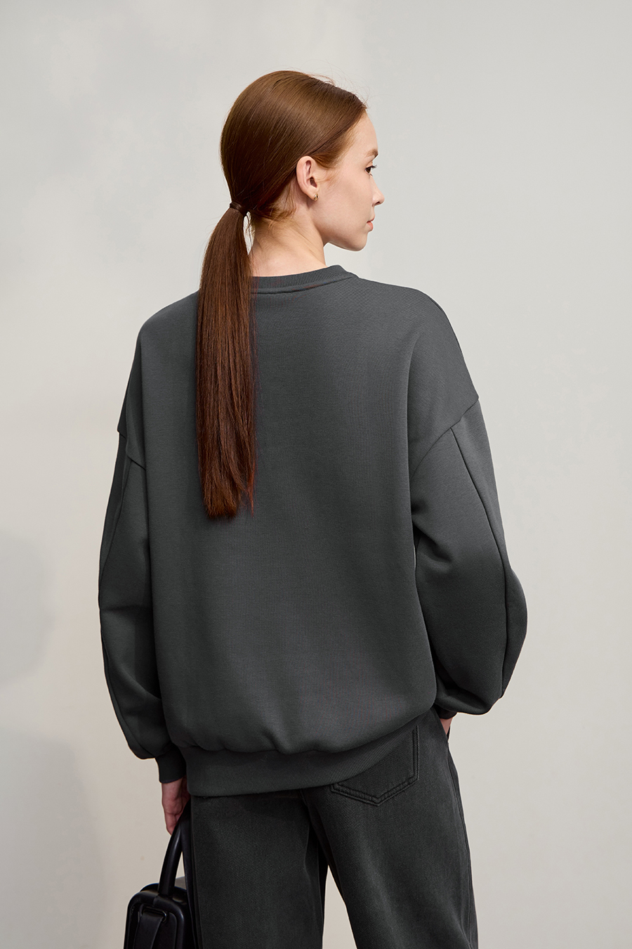 Color Block Embroidered Fleece Hoodie|AMII-AMII.com