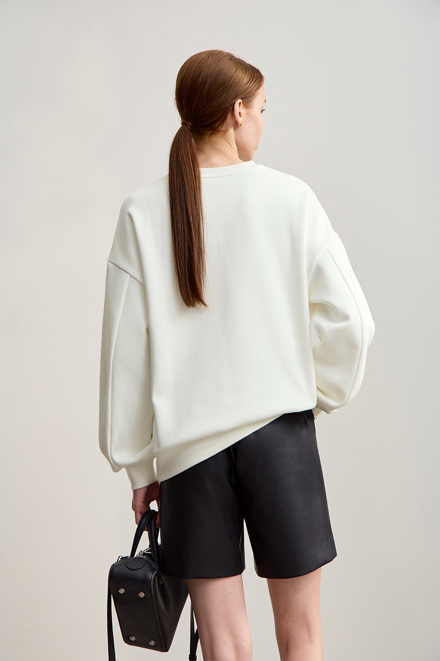 Color Block Embroidered Fleece Hoodie|AMII-AMII.com