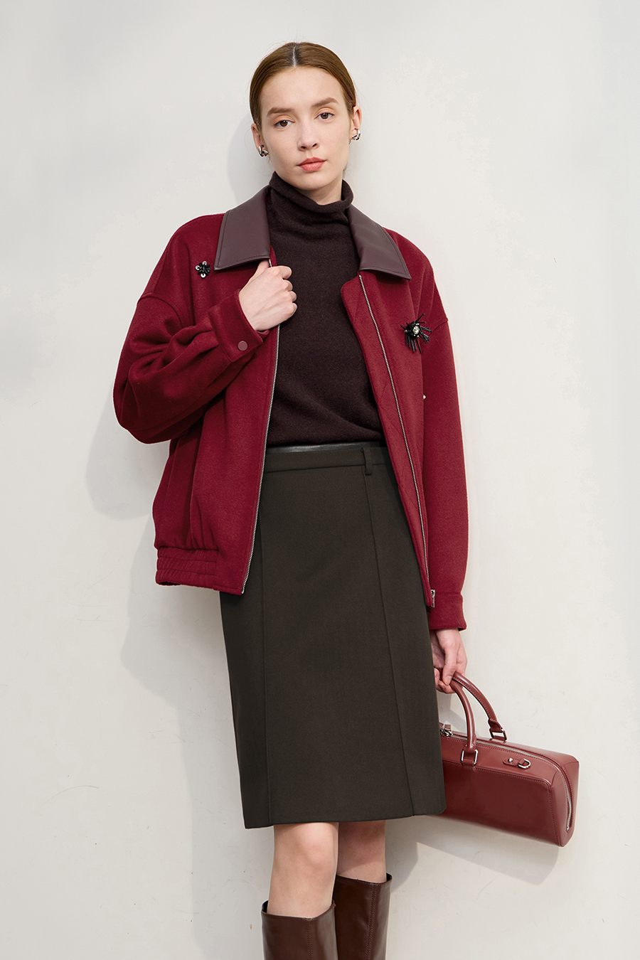 Fitted Mid - Length Skirt|AMII-AMII.com