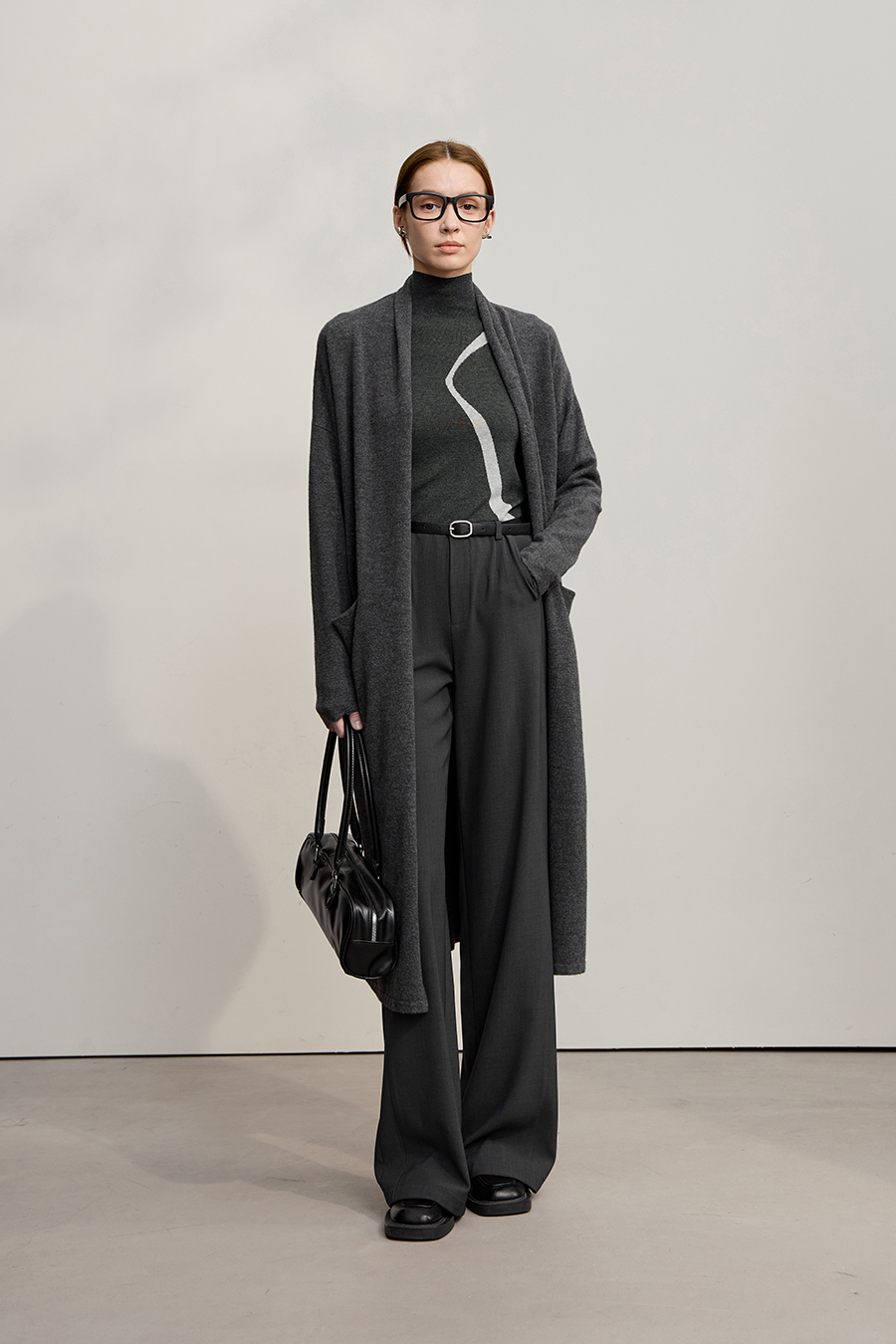 Turtleneck Color Block Slim Fit Sweater|AMII-AMII.com