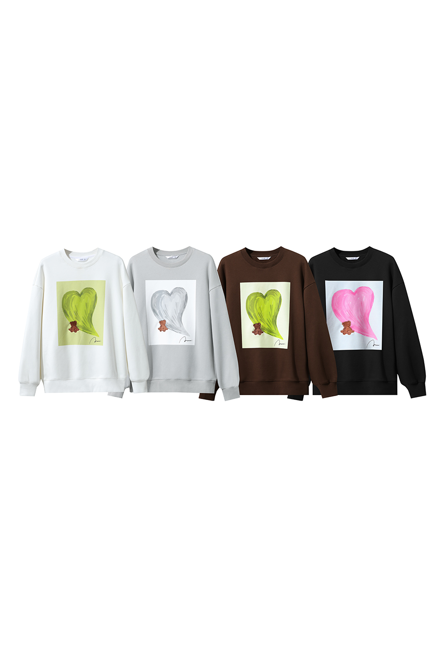 Printed Embroidery Fleece - lined Sweatshirt|AMII-AMII.com