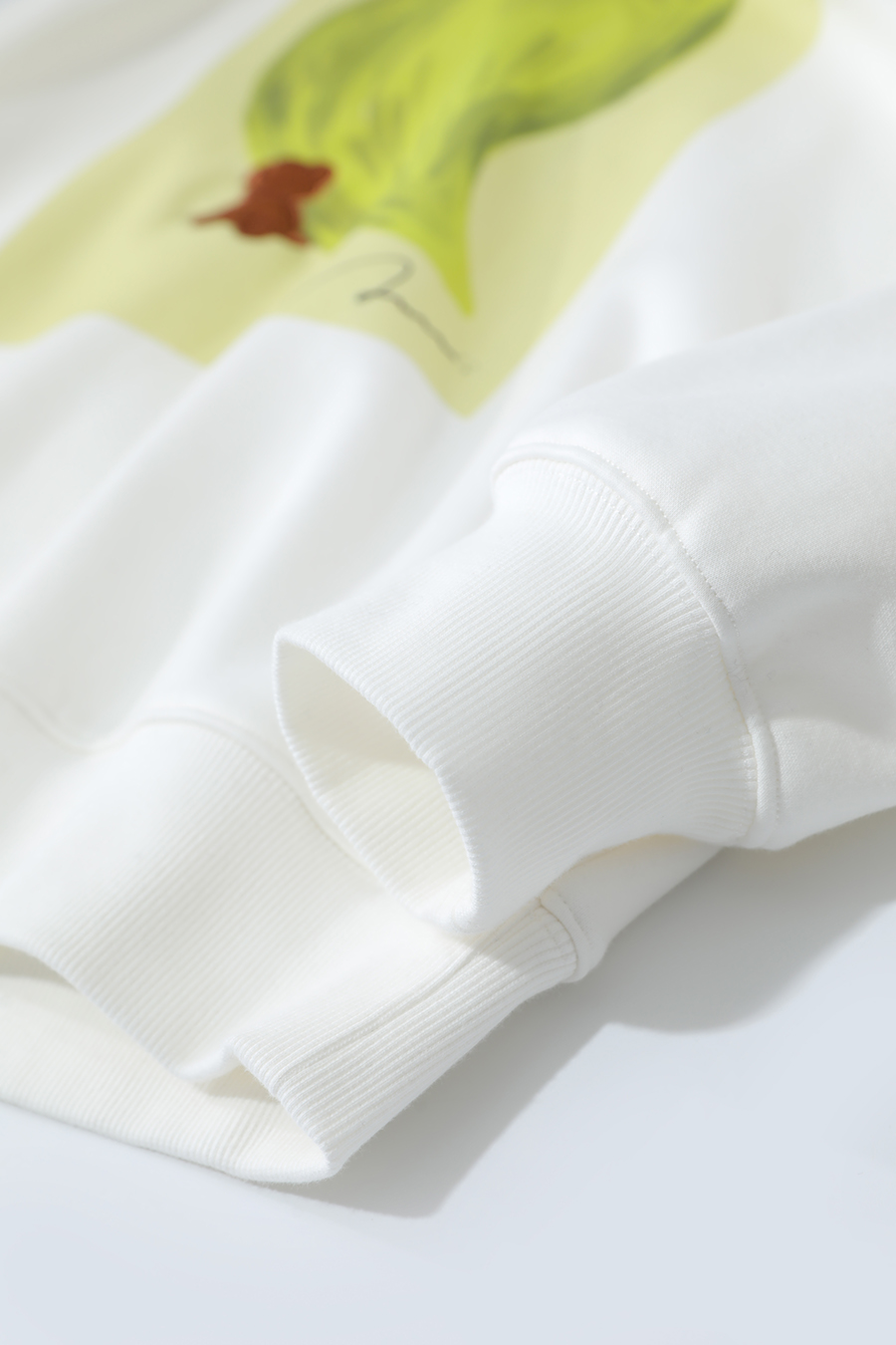 Printed Embroidery Fleece - lined Sweatshirt|AMII-AMII.com