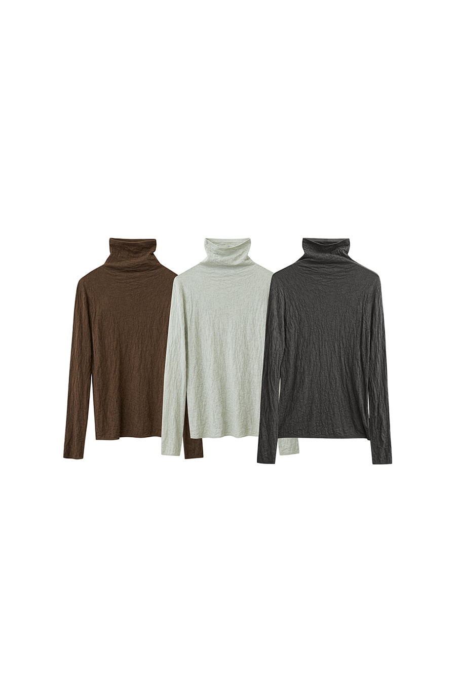 Slouchy High Neck Slim Sweater|AMII-AMII.com