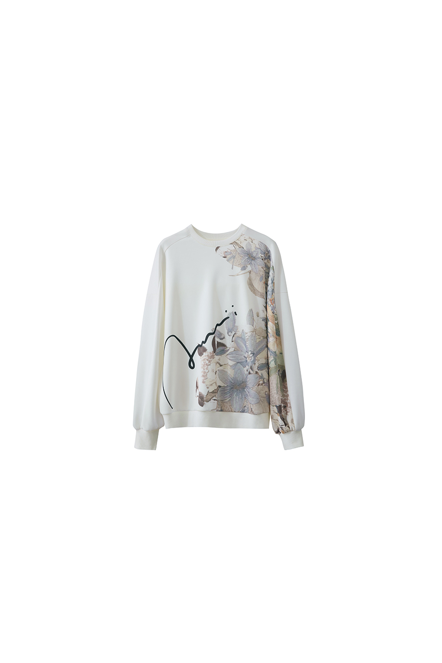 Floral Letter Printed Sweatshirt