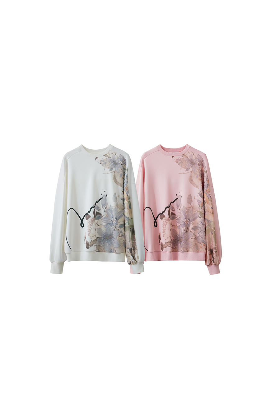 Floral Letter Printed Sweatshirt