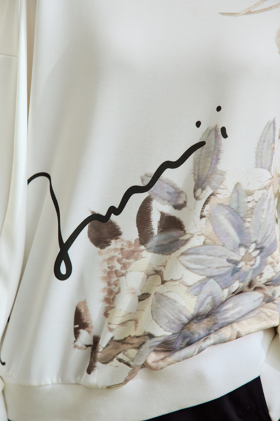 Floral Letter Printed Sweatshirt