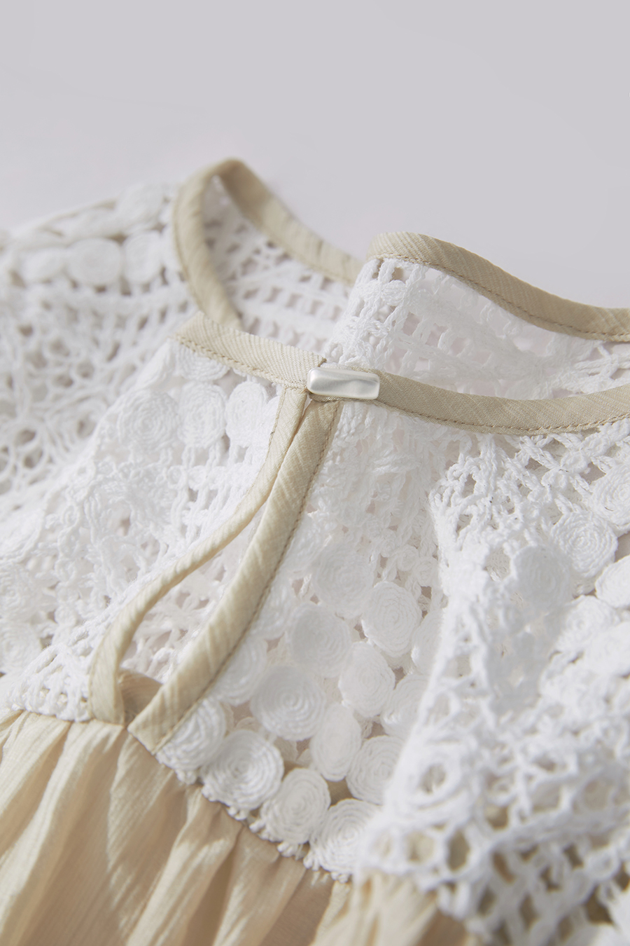 Crochet Lace Chiffon Blouse