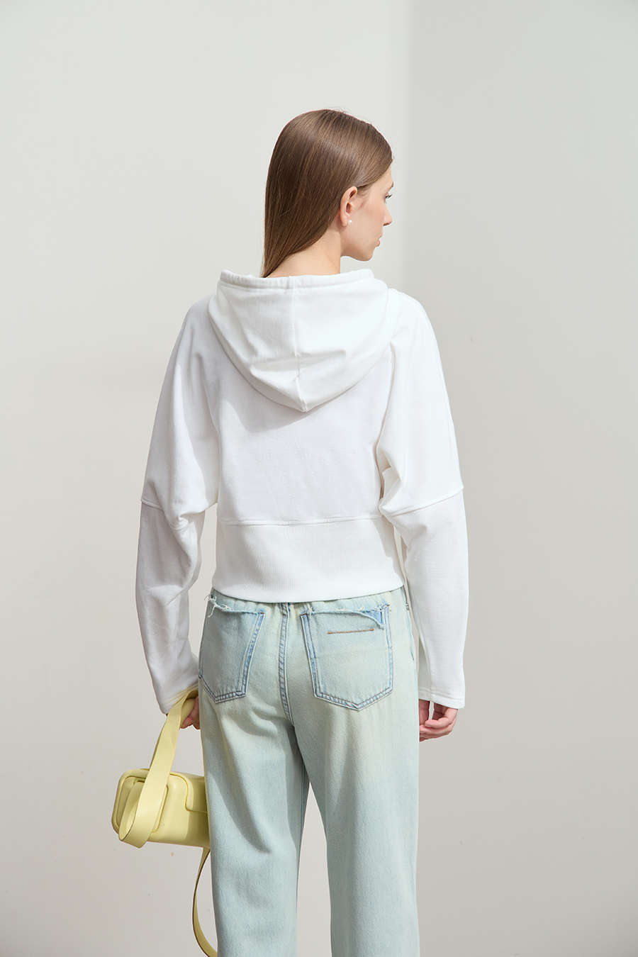 Hooded Embroidered Short Hoodie|AMII-AMII.com