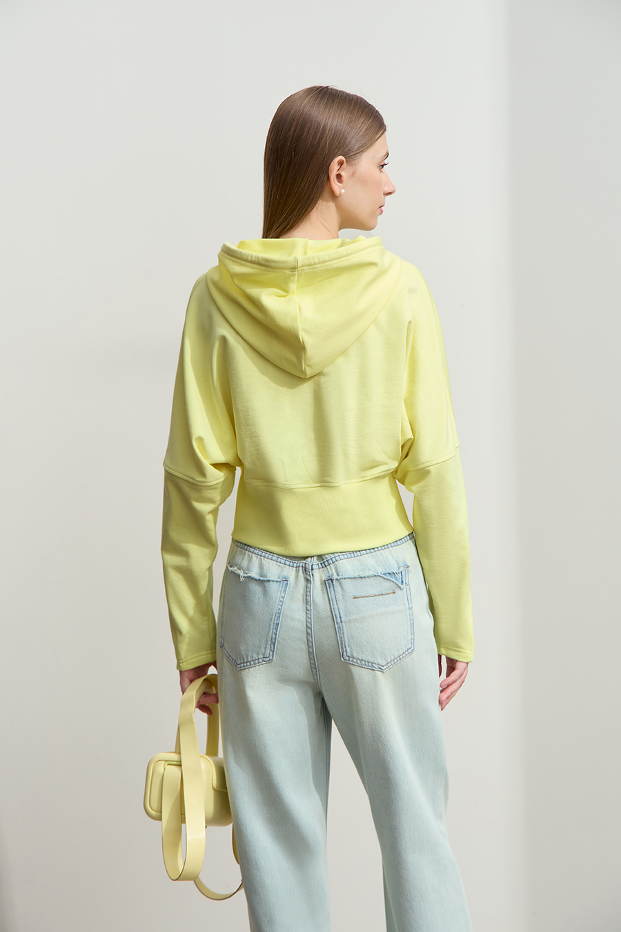 Hooded Embroidered Short Hoodie|AMII-AMII.com