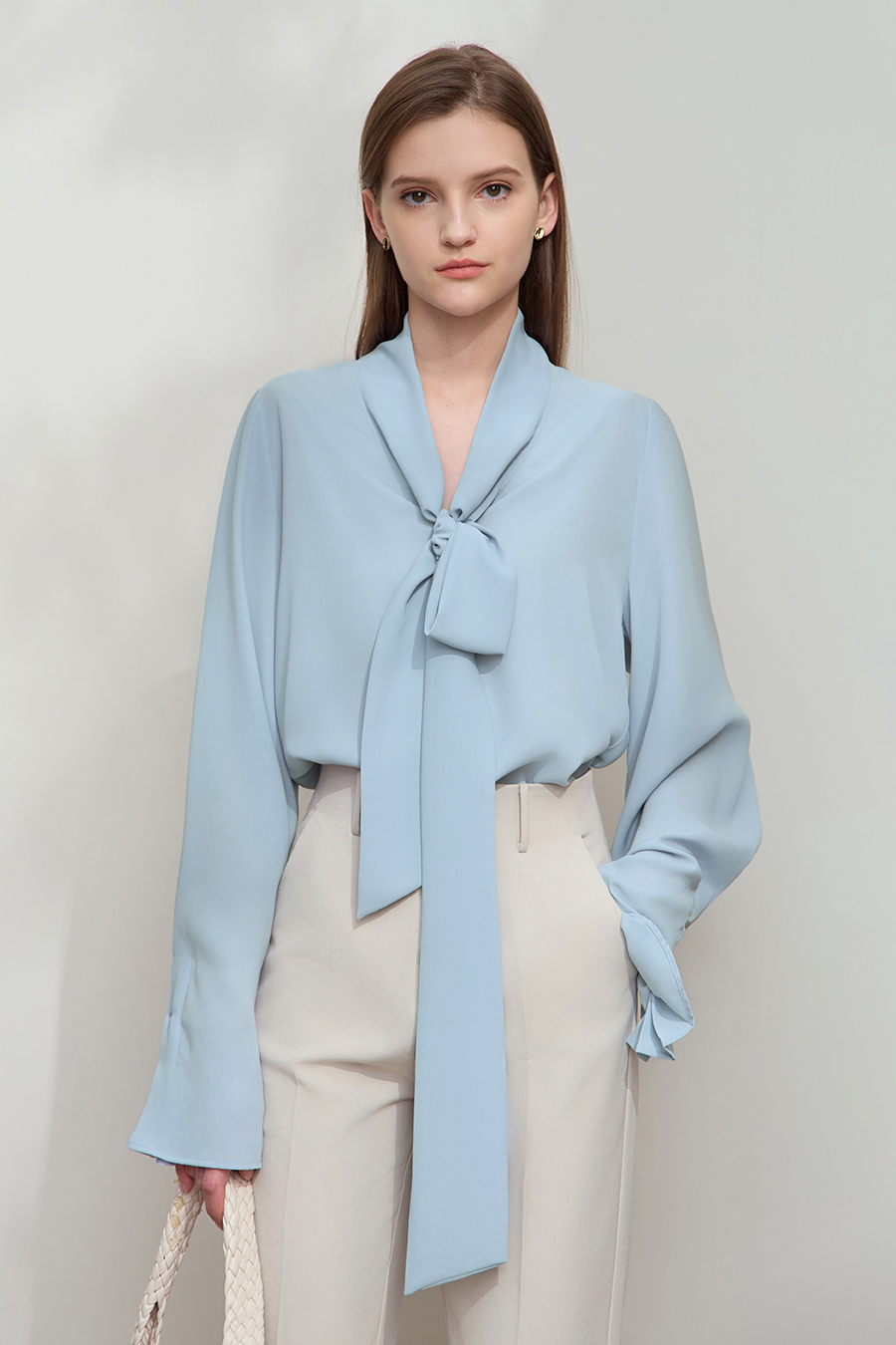 Loose Ribbon Chiffon Blouse|AMII-AMII.com