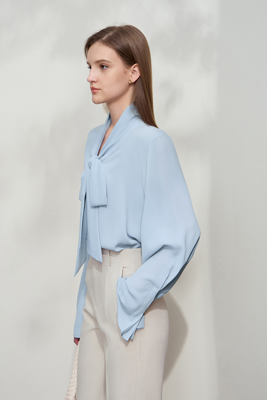 Loose Ribbon Chiffon Blouse|AMII-AMII.com