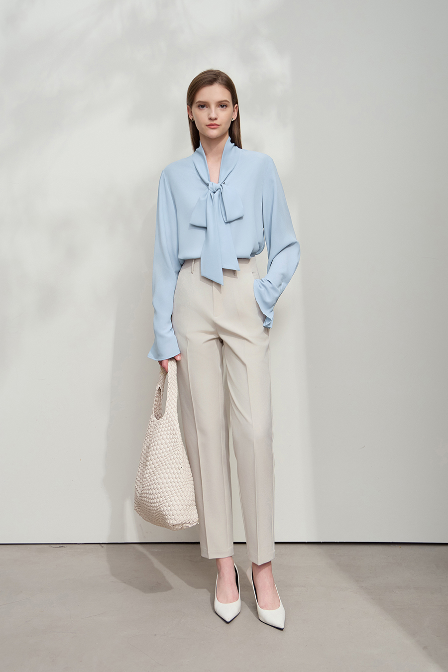 Loose Ribbon Chiffon Blouse|AMII-AMII.com