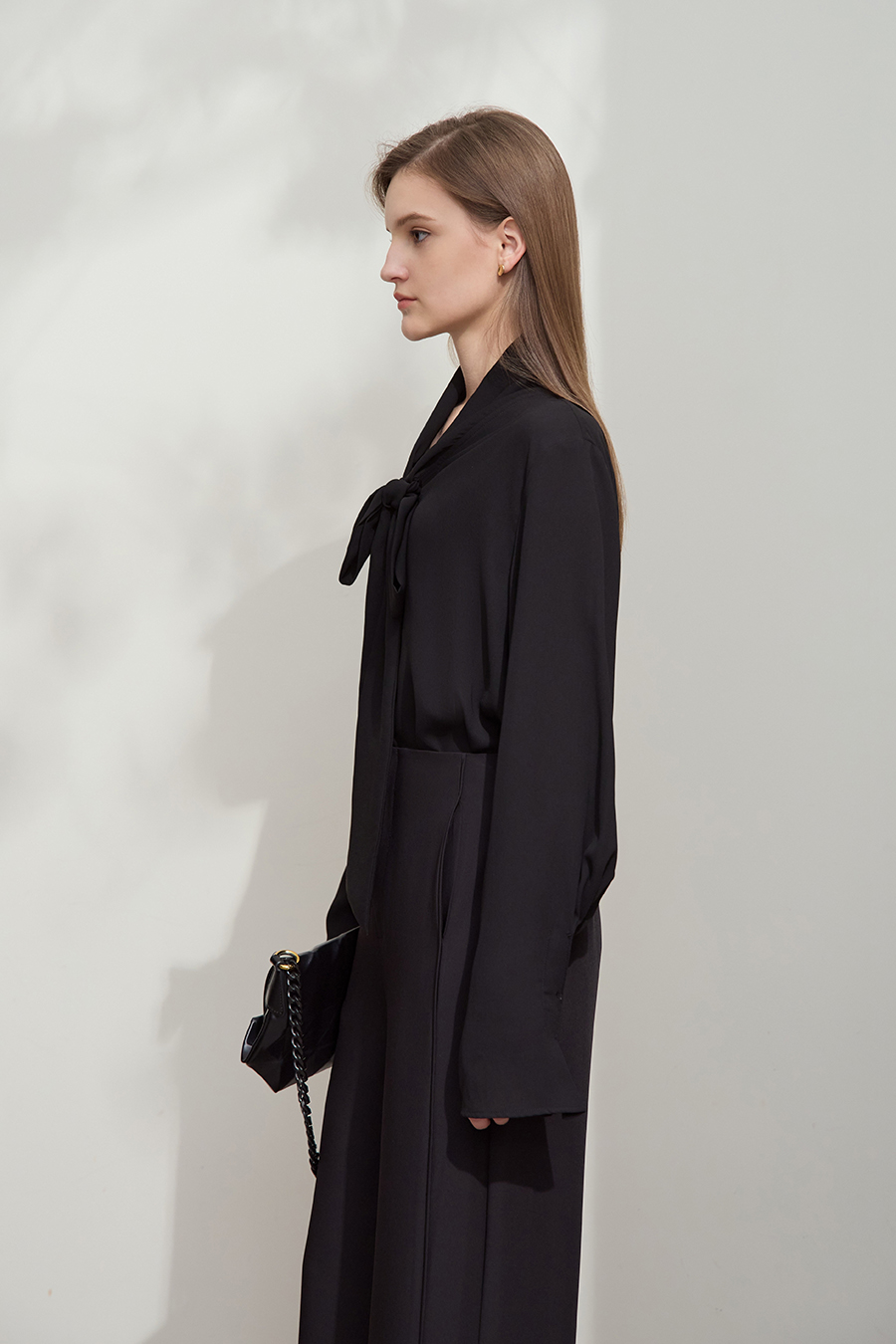 Loose Ribbon Chiffon Blouse|AMII-AMII.com