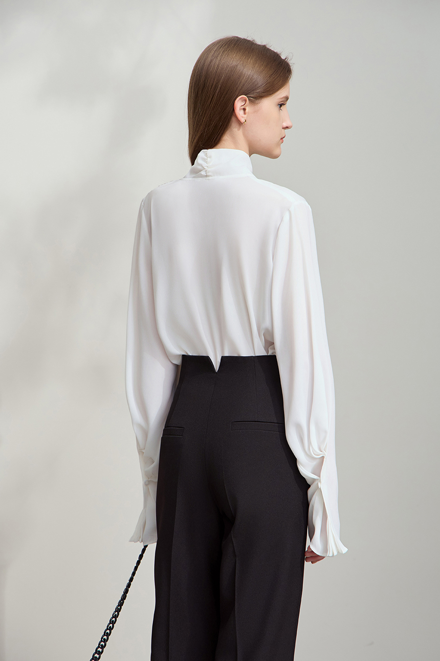 Loose Ribbon Chiffon Blouse|AMII-AMII.com